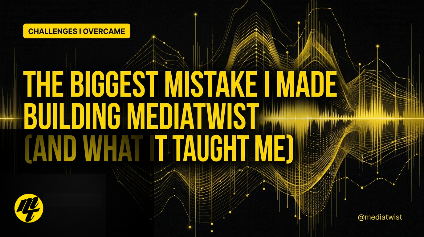 The biggest mistake I made building Mediatwist (and what it taught me)