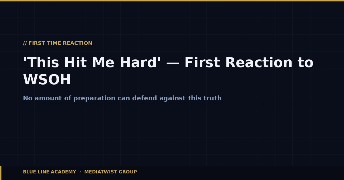 Emotional First Reaction to Wrong Side of Heaven