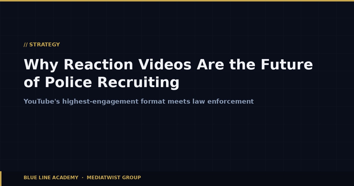 Reaction Videos Are the Future of Police Recruiting